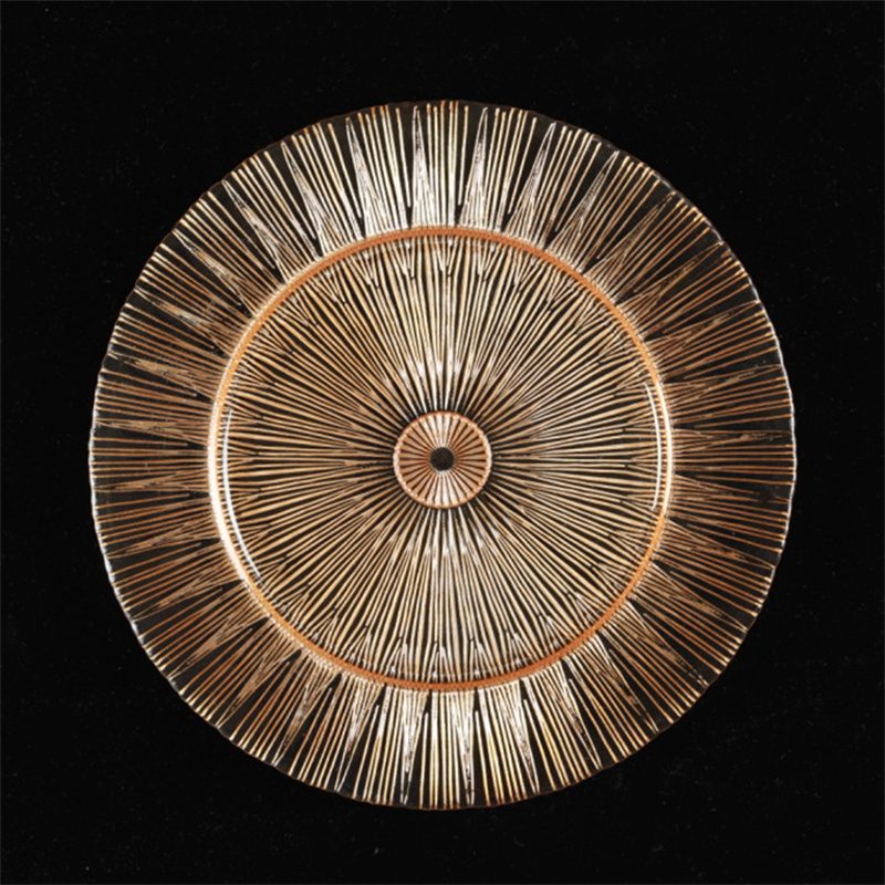 glass charger plate 1 Wholesale Glass Charger Plate PZ-003 - Image 1